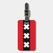 Amsterdam Vlag Bagagelabel (Voorkant verticaal)