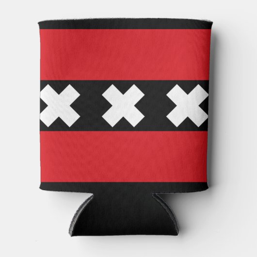 Amsterdam vlag blikjeskoeler (Voorkant)