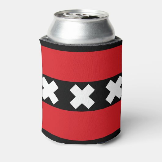 Amsterdam vlag blikjeskoeler (Blikje Achterkant)