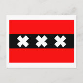 Amsterdam vlag briefkaart (Voorkant)