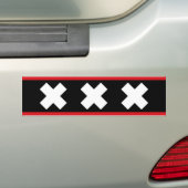 Amsterdam vlag bumpersticker (Op auto)