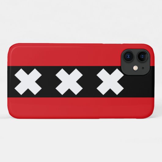 Amsterdam vlag Case-Mate iPhone case (Achterkant (horizontaal))