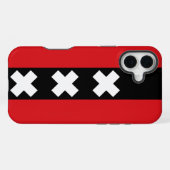 Amsterdam vlag iPhone hoesje (Achterkant horizontaal)