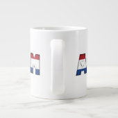 Amsterdam Vlag kleuren Typografie Patroon Hart Grote Koffiekop (Achterkant)