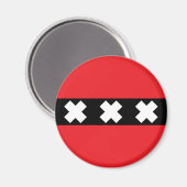 Amsterdam vlag magneet (Voorkant / Achterkant)