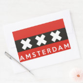 amsterdam vlag nederland naam rechthoekige sticker (Envelop)