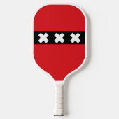 Amsterdam vlag pickleball paddle (Achterkant)