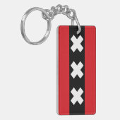 Amsterdam vlag sleutelhanger (Voorkant Links)