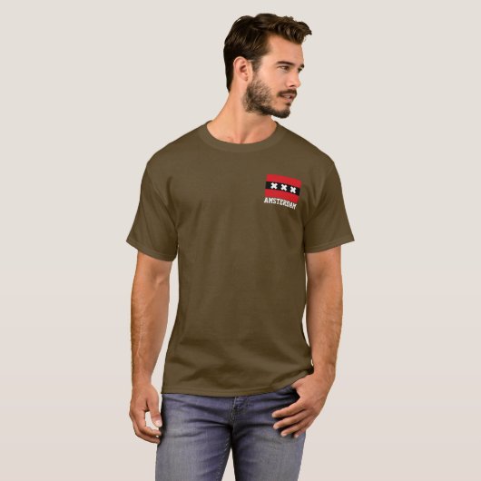 Amsterdam vlag T-Shirt (Voorkant volledig)