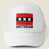 Amsterdam vlag trucker pet (Voorkant)
