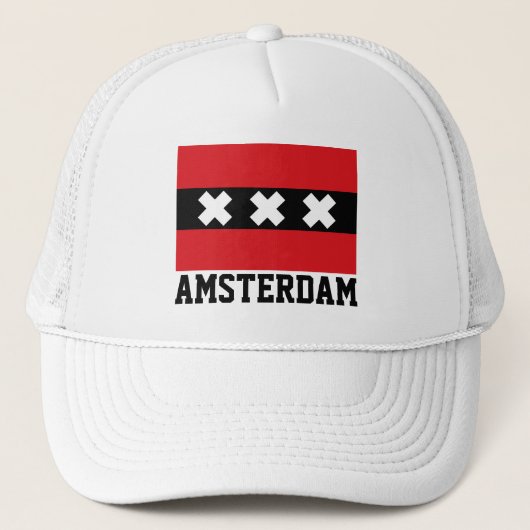 Amsterdam vlag trucker pet (Voorkant)