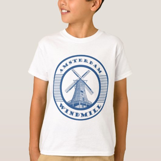 AMSTERDAM VOORRUIT BLAUW T-SHIRT (Voorkant)
