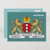 Amsterdam wapenschild briefkaart (Voorkant / Achterkant)