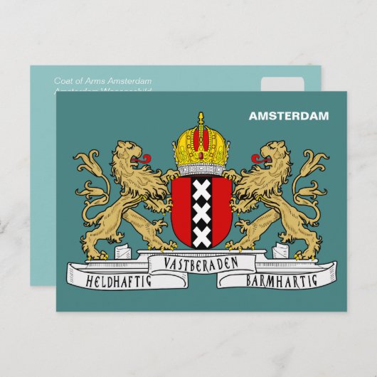 Amsterdam wapenschild briefkaart (Voorkant / Achterkant)