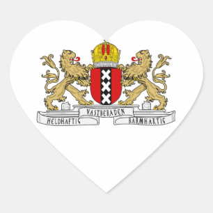 Amsterdam wapenschild hart sticker