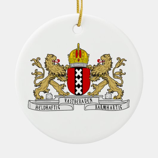 Amsterdam wapenschild keramisch ornament (Voorkant)