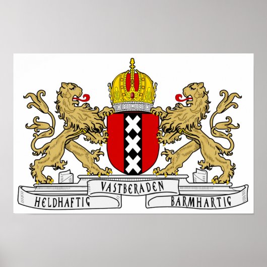 Amsterdam wapenschild poster (Voorkant)