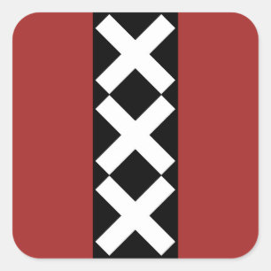 Amsterdam wapenschild vierkante sticker
