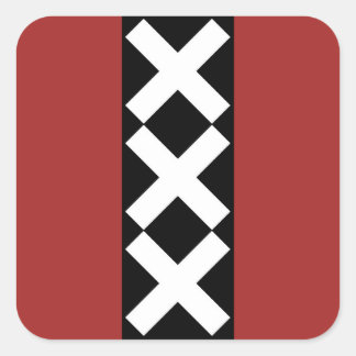 Amsterdam wapenschild vierkante sticker