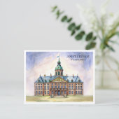 Amsterdam Waterverf Briefkaart (Staand voorkant)