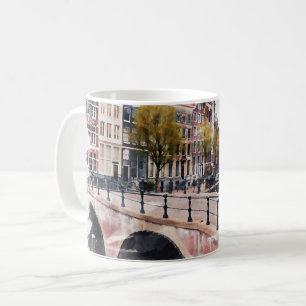 Amsterdam, Waterverf Souvenir Art Nederland Koffiemok