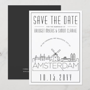Amsterdam Wedding gestileerde Skyline sparen de Da Kaart
