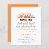 AMSTERDAM Wedding Handgetekende Skyline Modern Inv (Voorkant / Achterkant)