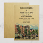 Amsterdam Wedding Invitation Nederland Nederland N Kaart (Voorkant / Achterkant)