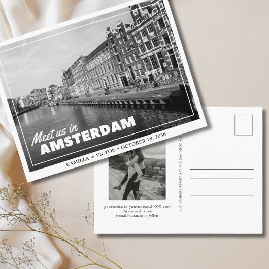 Amsterdam Wedding Save the Date Briefkaart