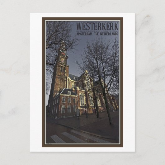 Amsterdam - Westerkerk Briefkaart (Voorkant)