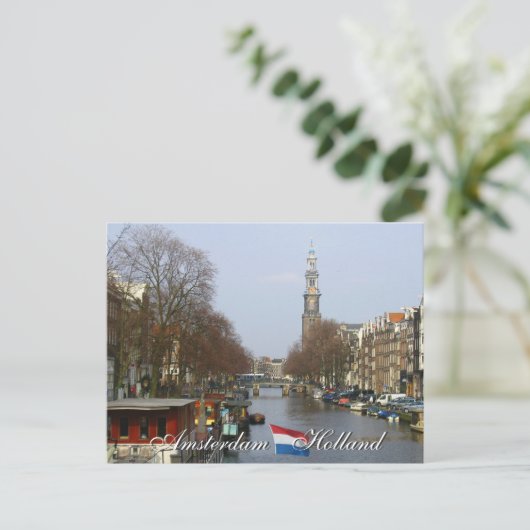Amsterdam Western Church Holland Briefkaart (Staand voorkant)