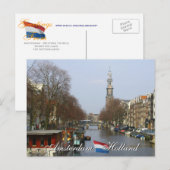 Amsterdam Western Church Holland Briefkaart (Voorkant / Achterkant)