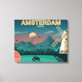 Amsterdam Windmill Canvas Afdruk (Voorkant)