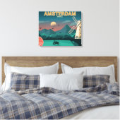 Amsterdam Windmill Canvas Afdruk (Insitu (Slaapkamer))