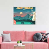 Amsterdam Windmill Canvas Afdruk (Insitu (Woonkamer))