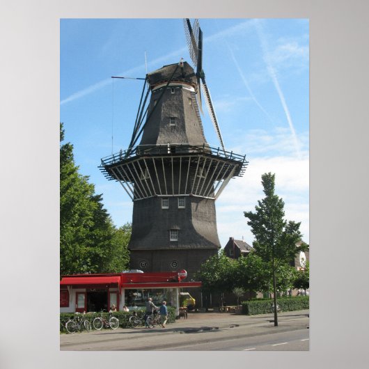 Amsterdam Windmill "De Gooyer" Foto Poster (Voorkant)