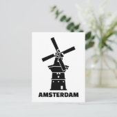 Amsterdam windmolen briefkaart (Staand voorkant)