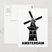 Amsterdam windmolen briefkaart (Voorkant / Achterkant)