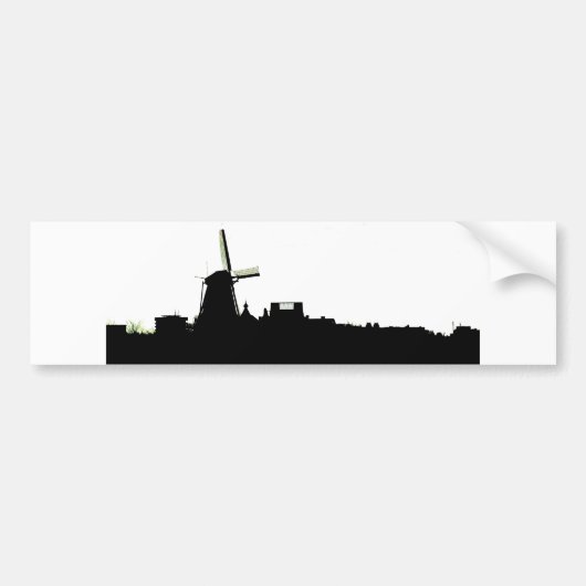 Amsterdam windmolen bumpersticker (Voorkant)