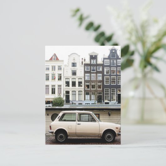 Amsterdam Winter Canal Scene Briefkaart (Staand voorkant)