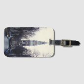 Amsterdam Winter Canal Tower Church Foto Bagagelabel (Voorkant (horizontaal))