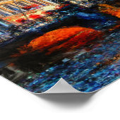 Amsterdam Zonsondergang bij Aluminiumbru Poster (Hoek)