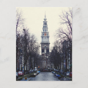 Amsterdam Zuiderkerk Winter Evening Briefkaart