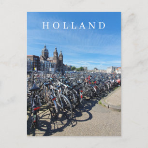 Amsterdams fietspark uitzicht briefkaart
