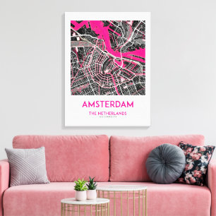 AMSTERDAMS GEHEUGEN CANVAS AFDRUK