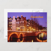 Amsterdamse ansichtkaart briefkaart (Voorkant / Achterkant)