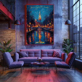 Amsterdamse Avonden - Weerspiegelingen van Serenit Poster