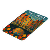  Amsterdamse fietsen op brugbloemen Magneet (Linkerzijde)