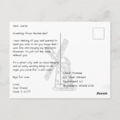 Amsterdamse gracht en fiets briefkaart (Achterkant)