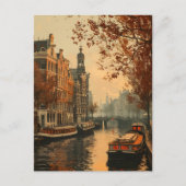 Amsterdamse grachten:  Vibes Briefkaart (Voorkant)